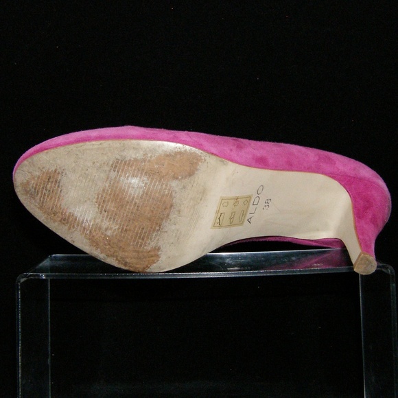 ALDO purple suede almond toe pump heels 7.5 EU 38 - Picture 8 of 8